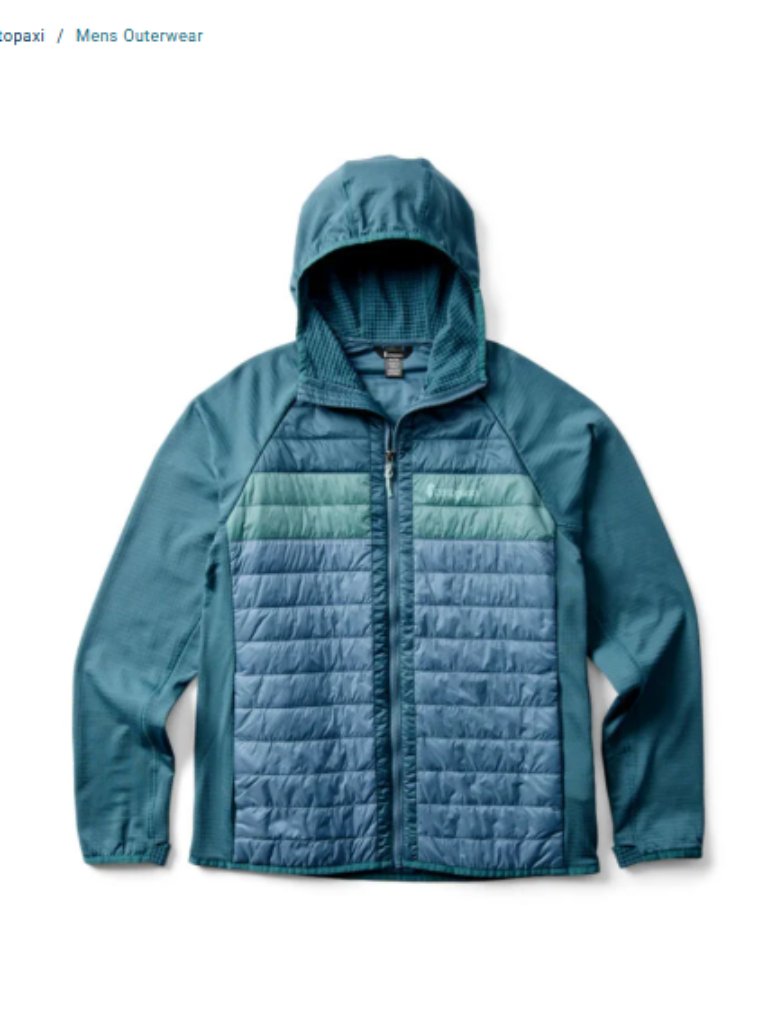 Cotopaxi Men's Large Capa Hybrid Insulated Hooded Jacket Blue Nwt Scuba Hood — image 7 of 8